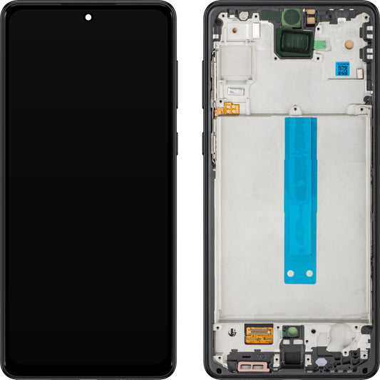 Οθόνη με οθόνη αφής MP συμβατή με Samsung Galaxy A73 5G A736, με Πλαίσιο, Μαύρη