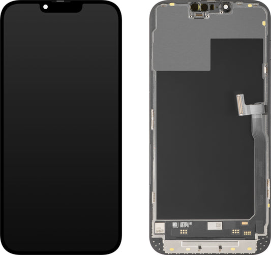 Οθόνη με οθόνη αφής MP συμβατή με Apple iPhone 13 Pro Max, με Πλαίσιο, Έκδοση Soft OLED IC Movable 120Hz FHD, Μαύρη