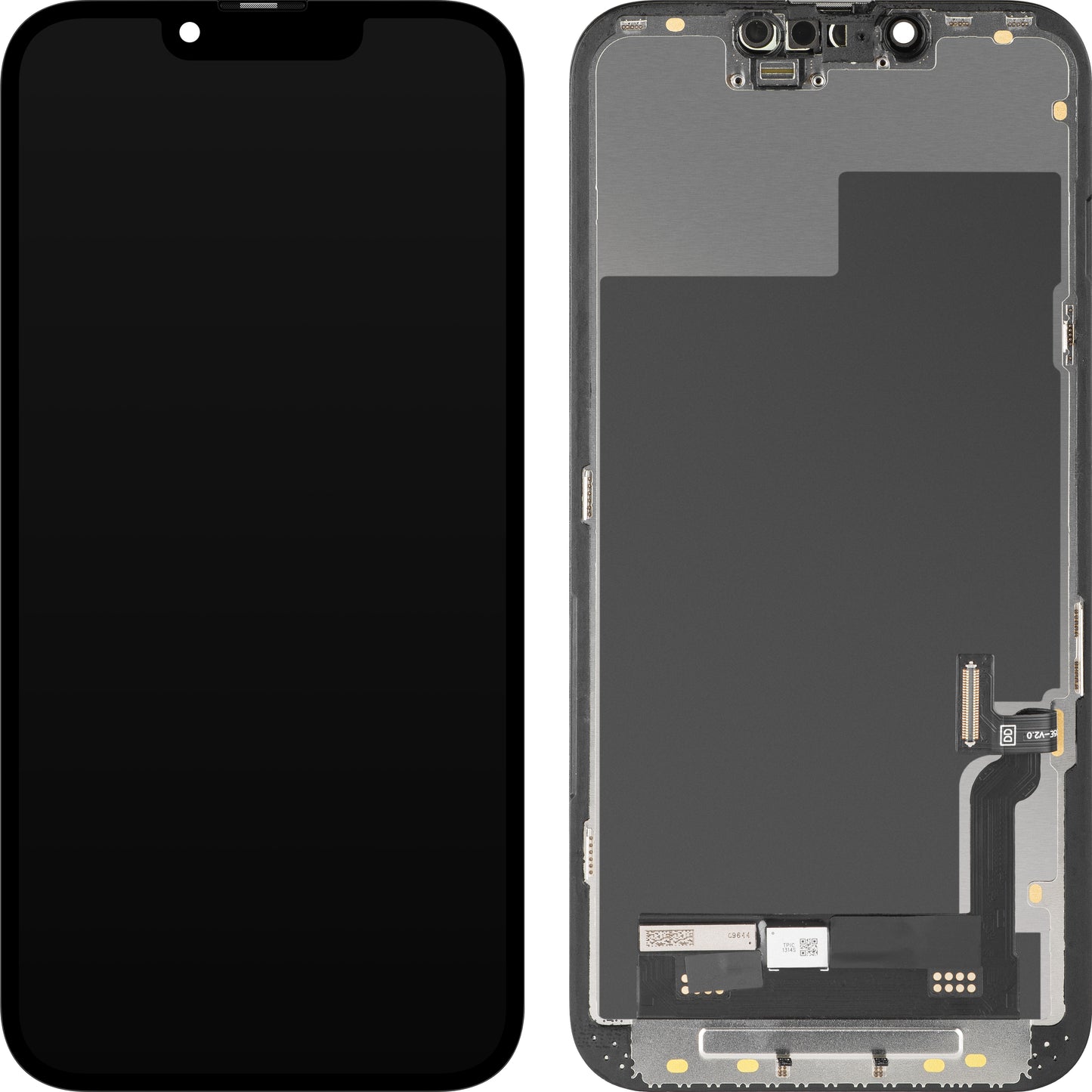 Οθόνη με Αφής MP συμβατή με Apple iPhone 13, με Πλαίσιο, Έκδοση Soft OLED FHD Diagnostic, Μαύρη
