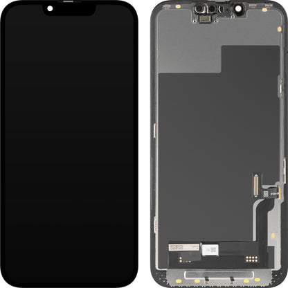 Οθόνη με Αφής MP συμβατή με Apple iPhone 13, με Πλαίσιο, Έκδοση Soft OLED FHD Diagnostic, Μαύρη