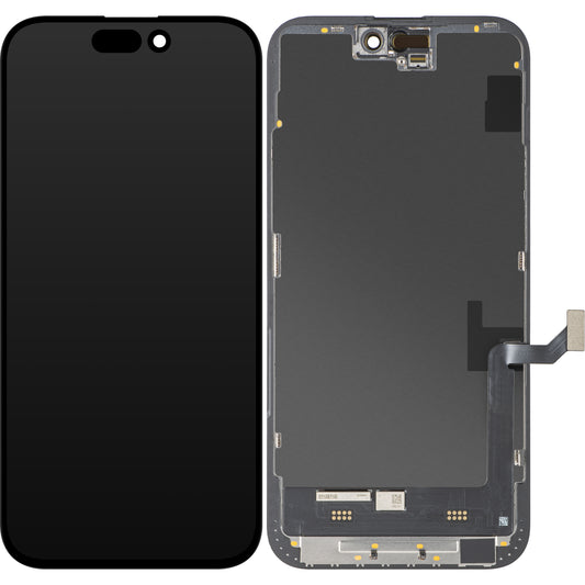 Οθόνη αφής MP συμβατή με Apple iPhone 15 Plus, με Πλαίσιο, Έκδοση Soft OLED FHD IC Movable, Μαύρη