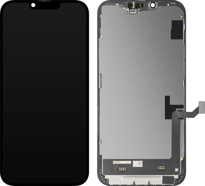 Οθόνη αφής MP συμβατή με Apple iPhone 14 Plus, με Πλαίσιο, Έκδοση Soft OLED FHD IC Movable, Μαύρη