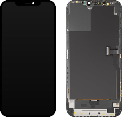 Οθόνη αφής MP συμβατή με Apple iPhone 12 Pro Max, με Πλαίσιο, Έκδοση OLED Diagnostic, Μαύρη