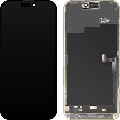 Οθόνη με Touchscreen MP συμβατή με Apple iPhone 15 Pro Max, με Πλαίσιο, Premium Soft OLED FHD 120Hz Έκδοση, Μαύρο
