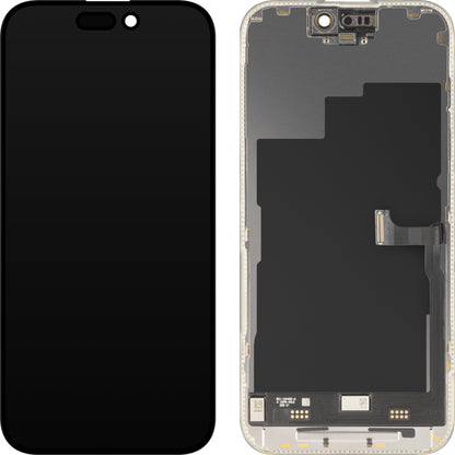 Οθόνη με Touchscreen MP συμβατή με Apple iPhone 15 Pro, με Πλαίσιο, Premium Soft OLED FHD 120Hz Έκδοση, Μαύρο