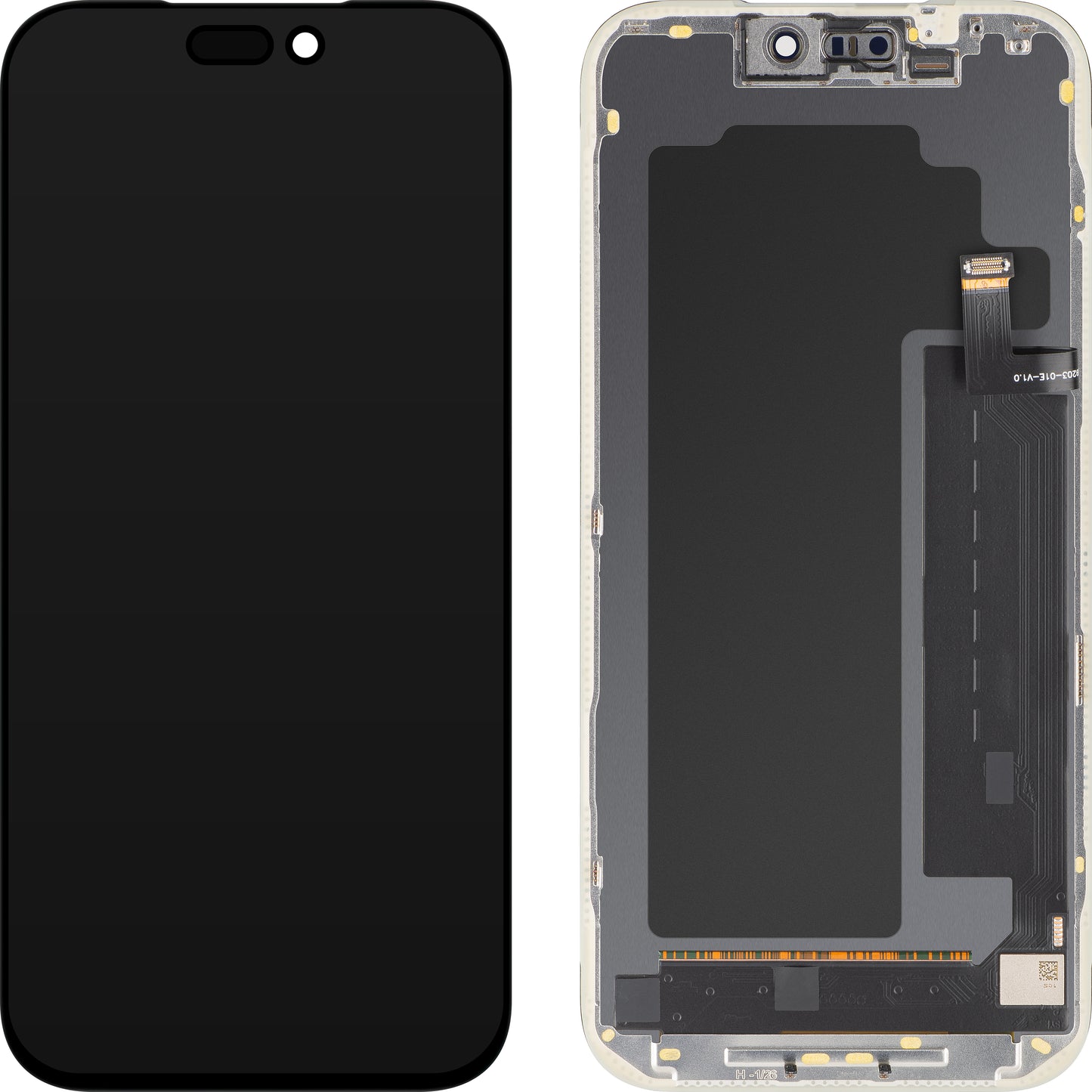 Οθόνη με Touchscreen MP συμβατή με Apple iPhone 17 Pro Max, με Πλαίσιο, Έκδοση OLED FHD IC Movable, Μαύρο
