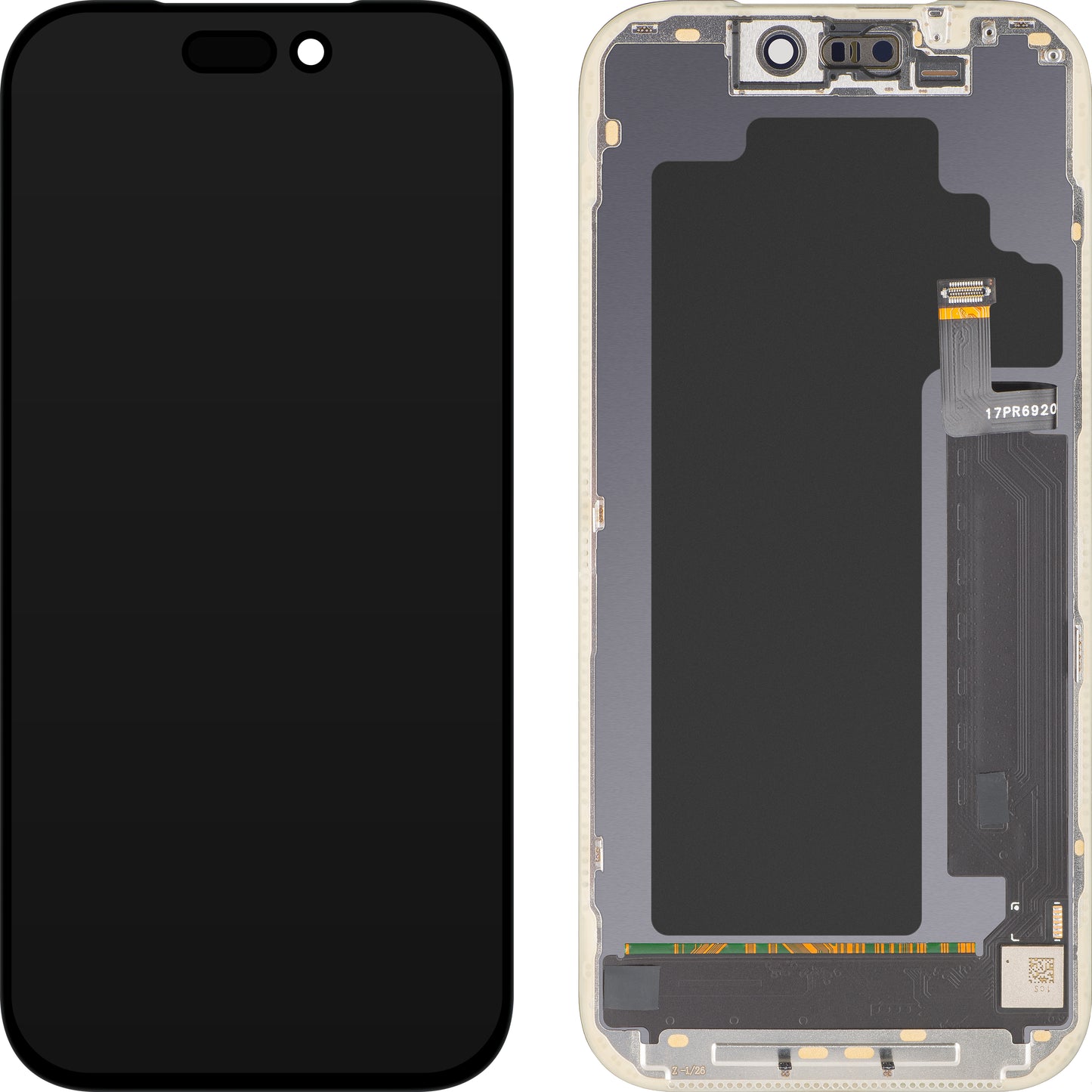 Οθόνη με MP Touchscreen συμβατή με Apple iPhone 17 Pro, με Πλαίσιο, Έκδοση OLED FHD IC Movable, Μαύρο
