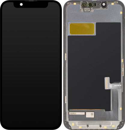 Οθόνη αφής MP συμβατή με Apple iPhone 13 mini, με Πλαίσιο, Έκδοση OLED FHD IC Movable, Μαύρη