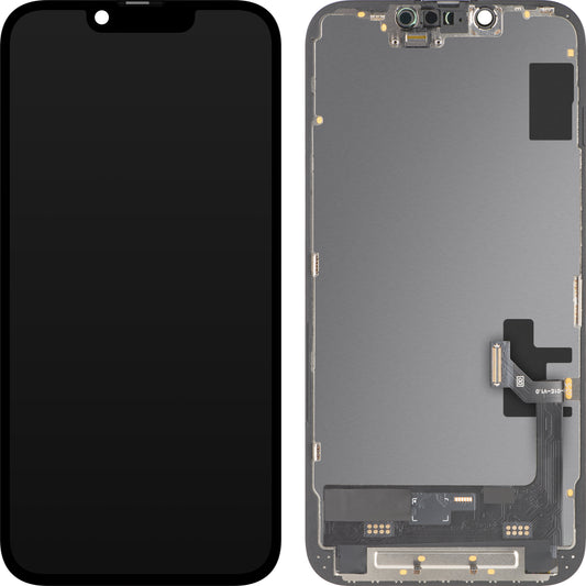 Οθόνη αφής MP συμβατή με Apple iPhone 16e, με Πλαίσιο, Έκδοση Soft OLED FHD 120Hz IC Movable, Μαύρη