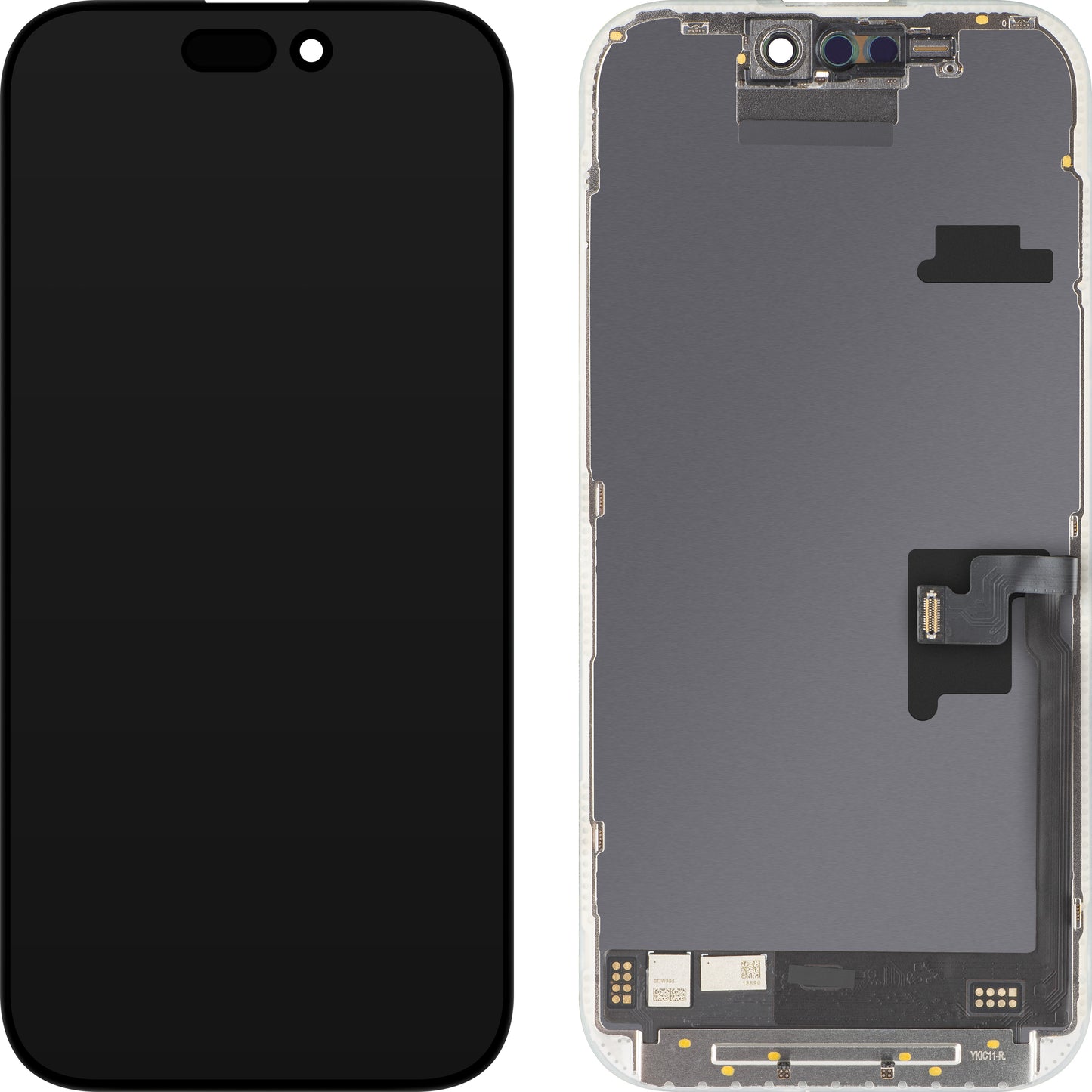 Οθόνη αφής MP συμβατή με Apple iPhone 16 Pro, με Πλαίσιο, Έκδοση Soft OLED FHD 120Hz IC Movable, Μαύρη