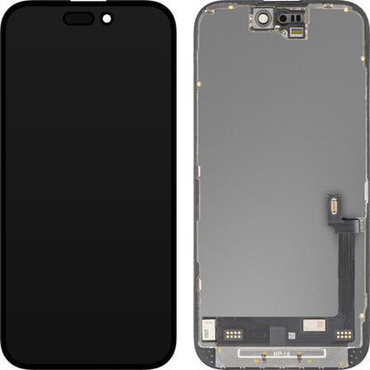 Οθόνη με Touchscreen MP συμβατή με Apple iPhone 16, με Πλαίσιο, Premium Έκδοση Soft OLED FHD 120Hz Διαγνωστική, Μαύρο