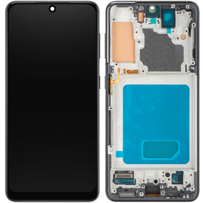 Οθόνη με Αφής MP συμβατή με Samsung Galaxy S21 5G G991, με Πλαίσιο, Μαύρο
