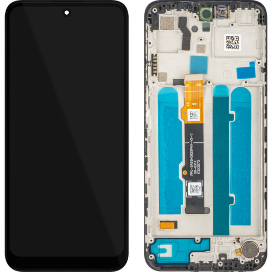 Οθόνη με Αφής MP συμβατή με Motorola Moto G41, με Πλαίσιο, Μαύρο