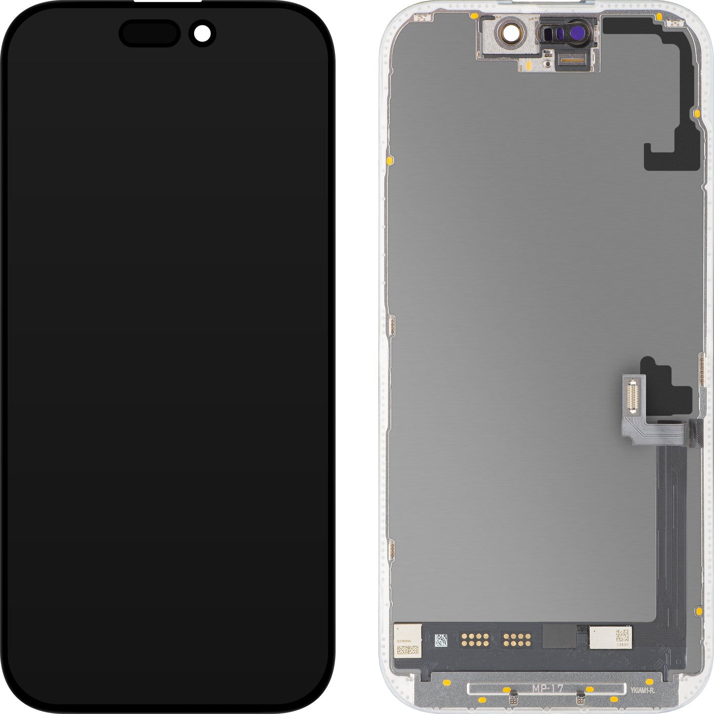 Οθόνη με Αφής MP συμβατή με Apple iPhone 17, με Πλαίσιο, Έκδοση Λογισμικού OLED FHD 120Hz Διαγνωστική, Μαύρο