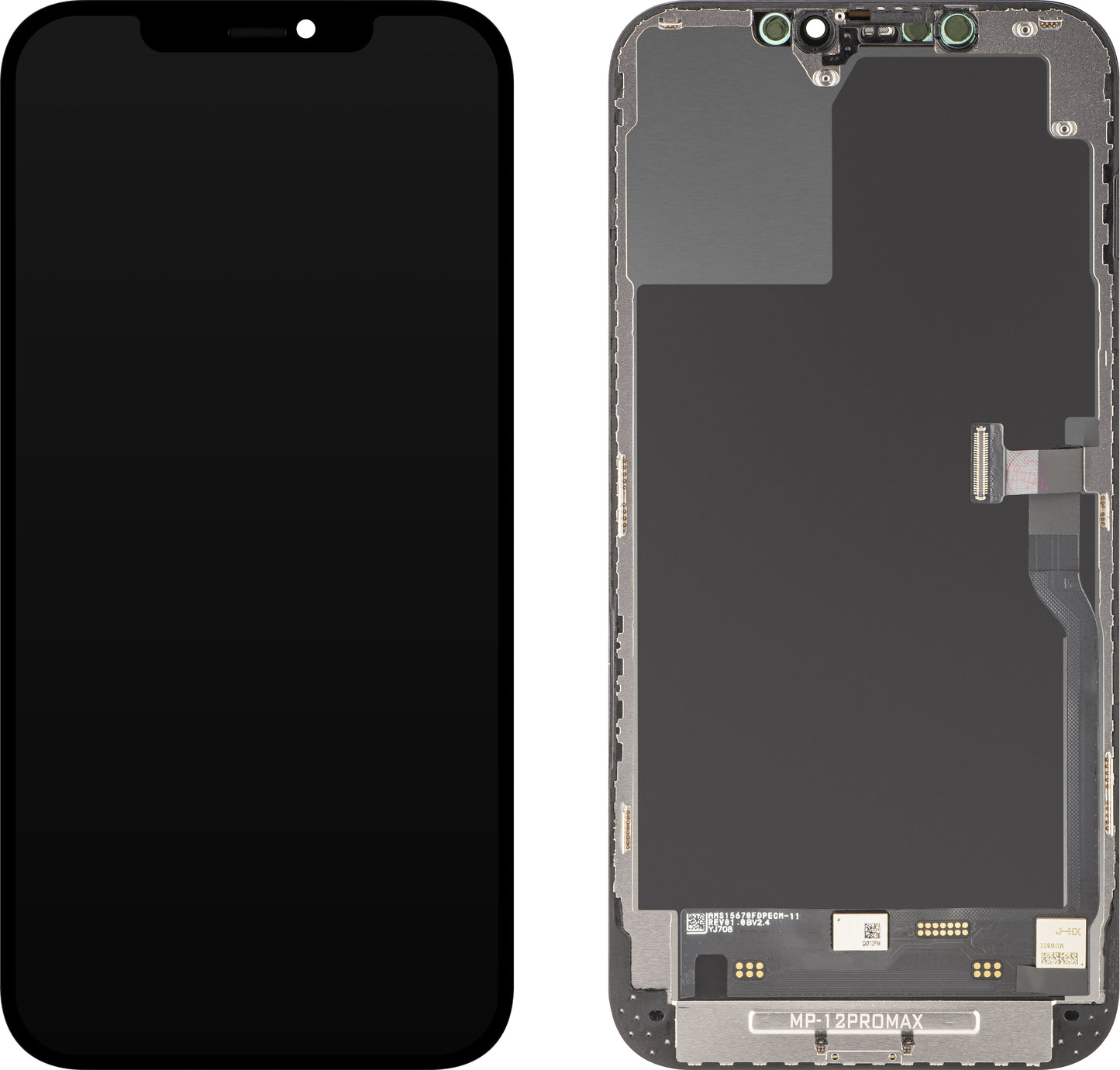 Οθόνη με Touchscreen MP συμβατή με Apple iPhone 12 Pro Max, με Πλαίσιο, Έκδοση Λογισμικού OLED FHD Διαγνωστική, Μαύρο