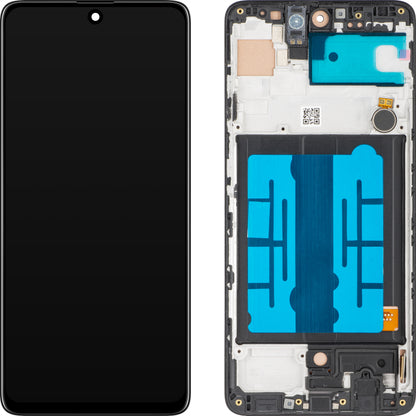 Οθόνη αφής MP συμβατή με Samsung Galaxy A51 A515, με πλαίσιο, Μαύρο 