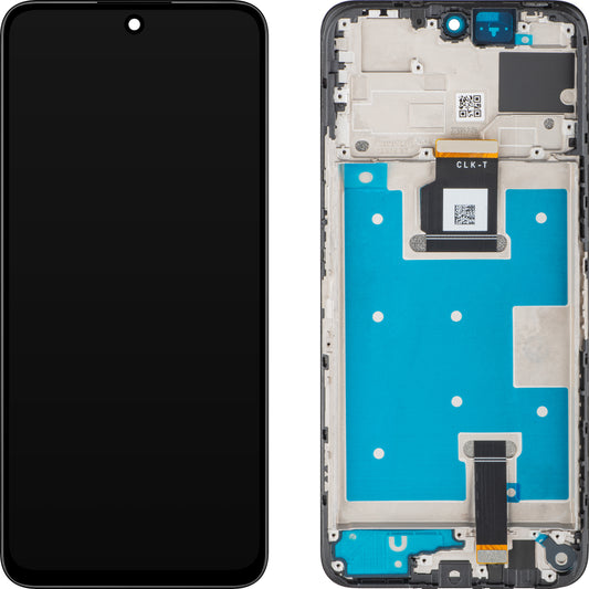 Οθόνη με Αφής MP συμβατή με Honor 90 Smart / X7b 4G, με Πλαίσιο, Μαύρη