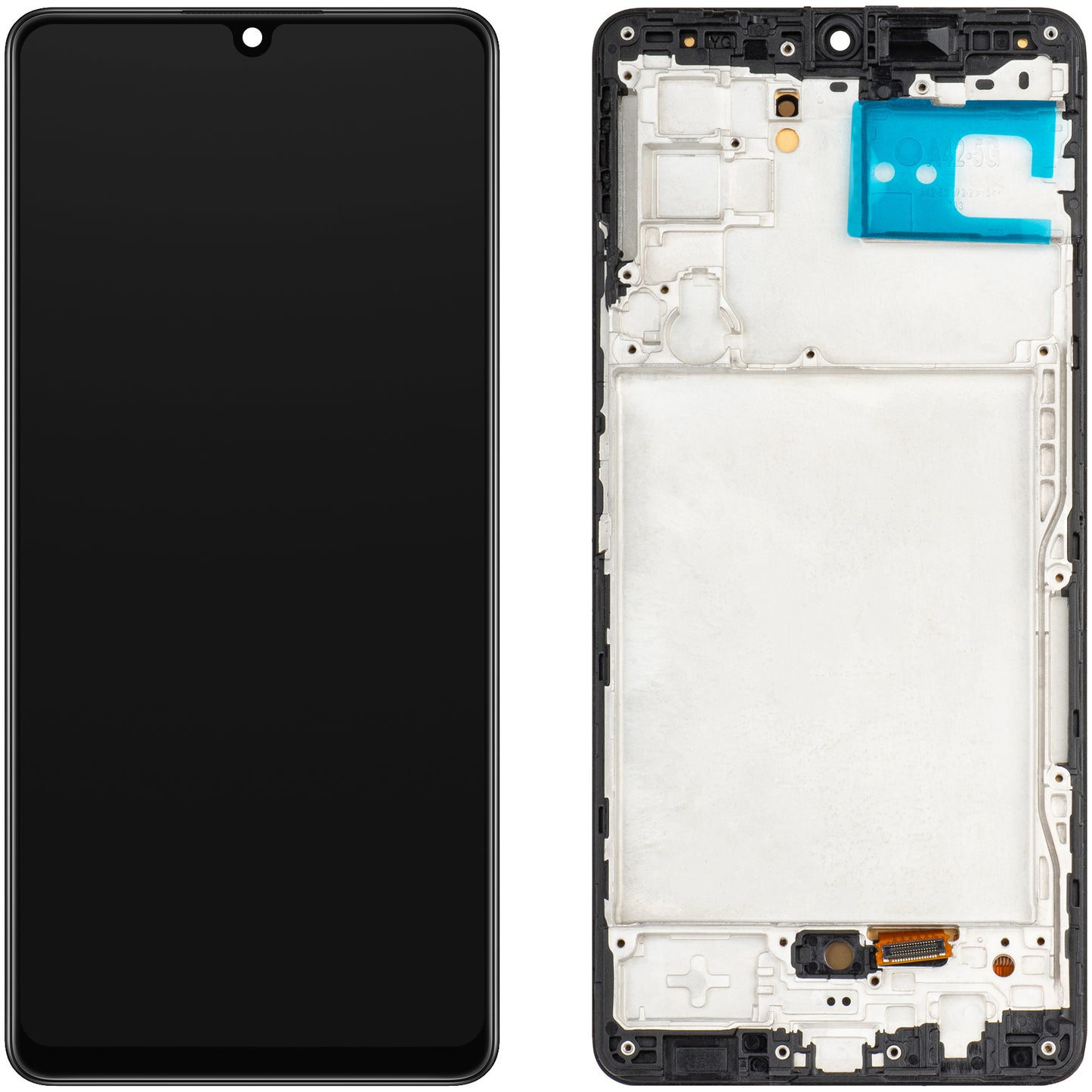 Οθόνη αφής MP συμβατή με Samsung Galaxy A42 5G A426, με πλαίσιο, έκδοση OLED, Μαύρο 