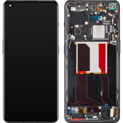 OnePlus 10 Pro Οθόνη αφής OnePlus 10 Pro, με πλαίσιο, μαύρο (Volcanic Black), πακέτο σέρβις 4110005