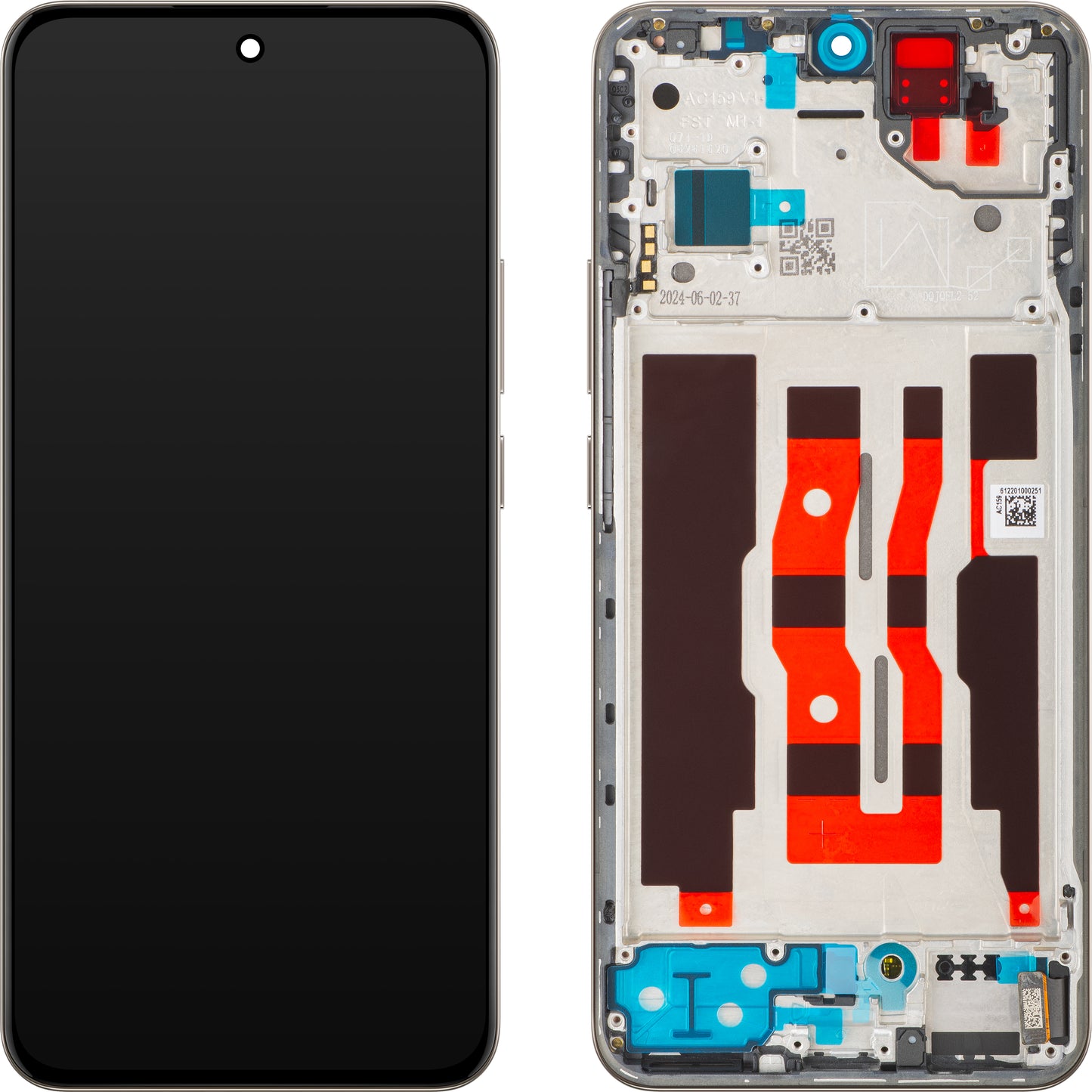 Οθόνη με Αφή Oppo Reno12, με Πλαίσιο, Ροζ (Sunset Pink), Service Pack 621029000230