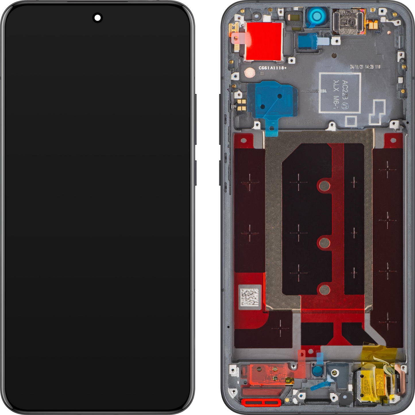 Oppo Reno13 Pro Display with Touchscreen, Frame, Graphite Grey, Service Pack 621029000381