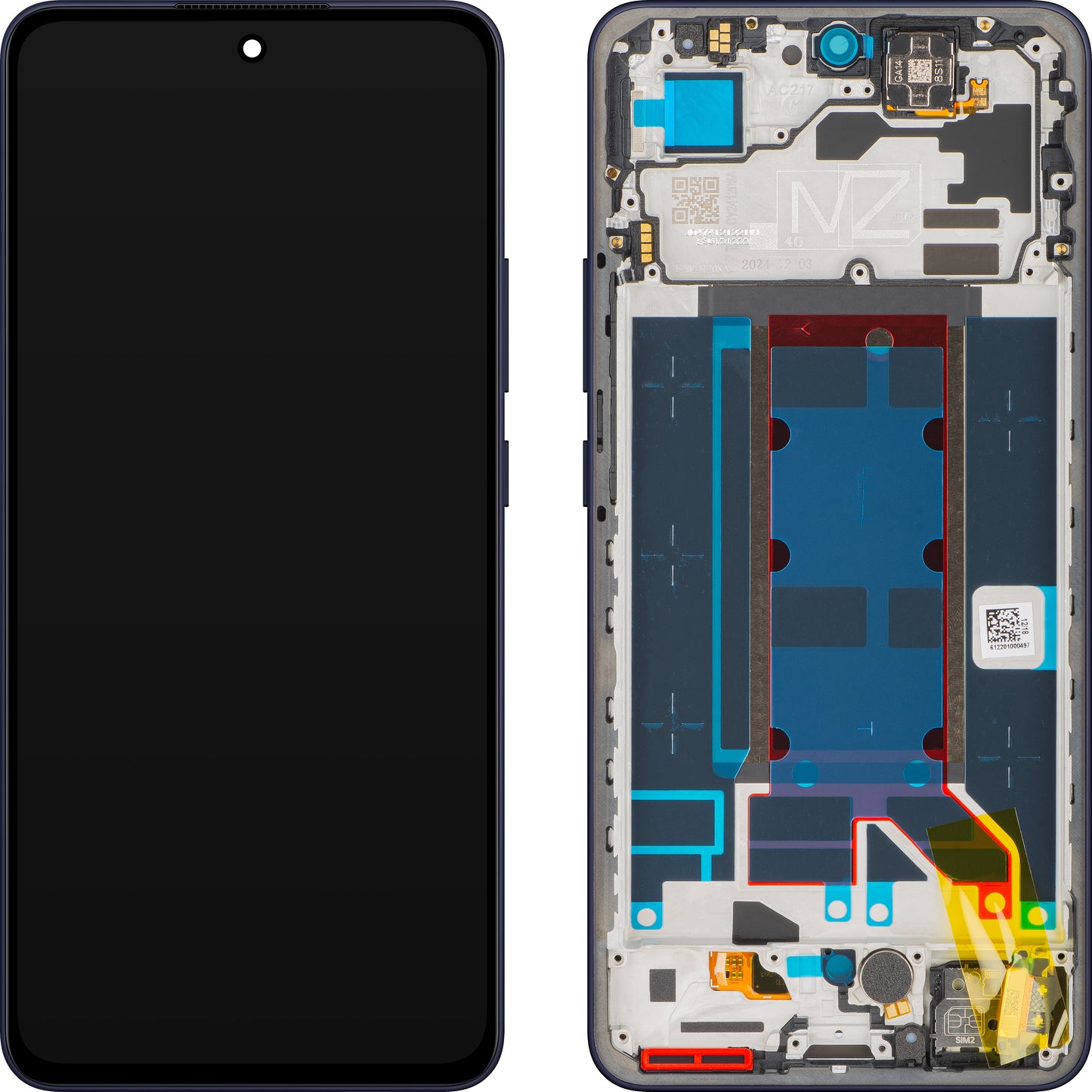 Οθόνη με Αφή Oppo Reno13 FS 5G / Reno13 F, με Πλαίσιο, Μπλε (Luminous Blue), Service Pack 621029000452