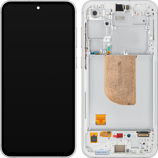 Samsung Galaxy Galaxy S23 FE S711 Οθόνη αφής με πλαίσιο, λευκό (κρέμα), πακέτο σέρβις GH82-32854B 