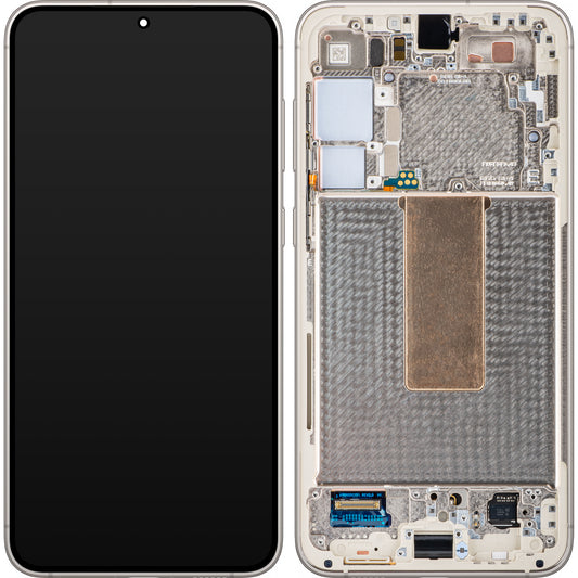 Οθόνη με οθόνη αφής Samsung Galaxy S23+ S916, με πλαίσιο, λευκό (κρεμ), Service Pack GH82-30476B