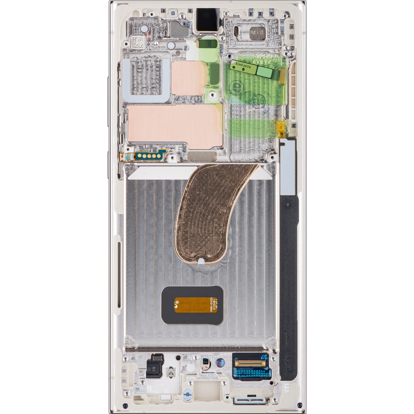 Οθόνη αφής Samsung Galaxy S23 Ultra S918, με πλαίσιο, λευκό (κρέμα), πακέτο σέρβις GH82-30466B