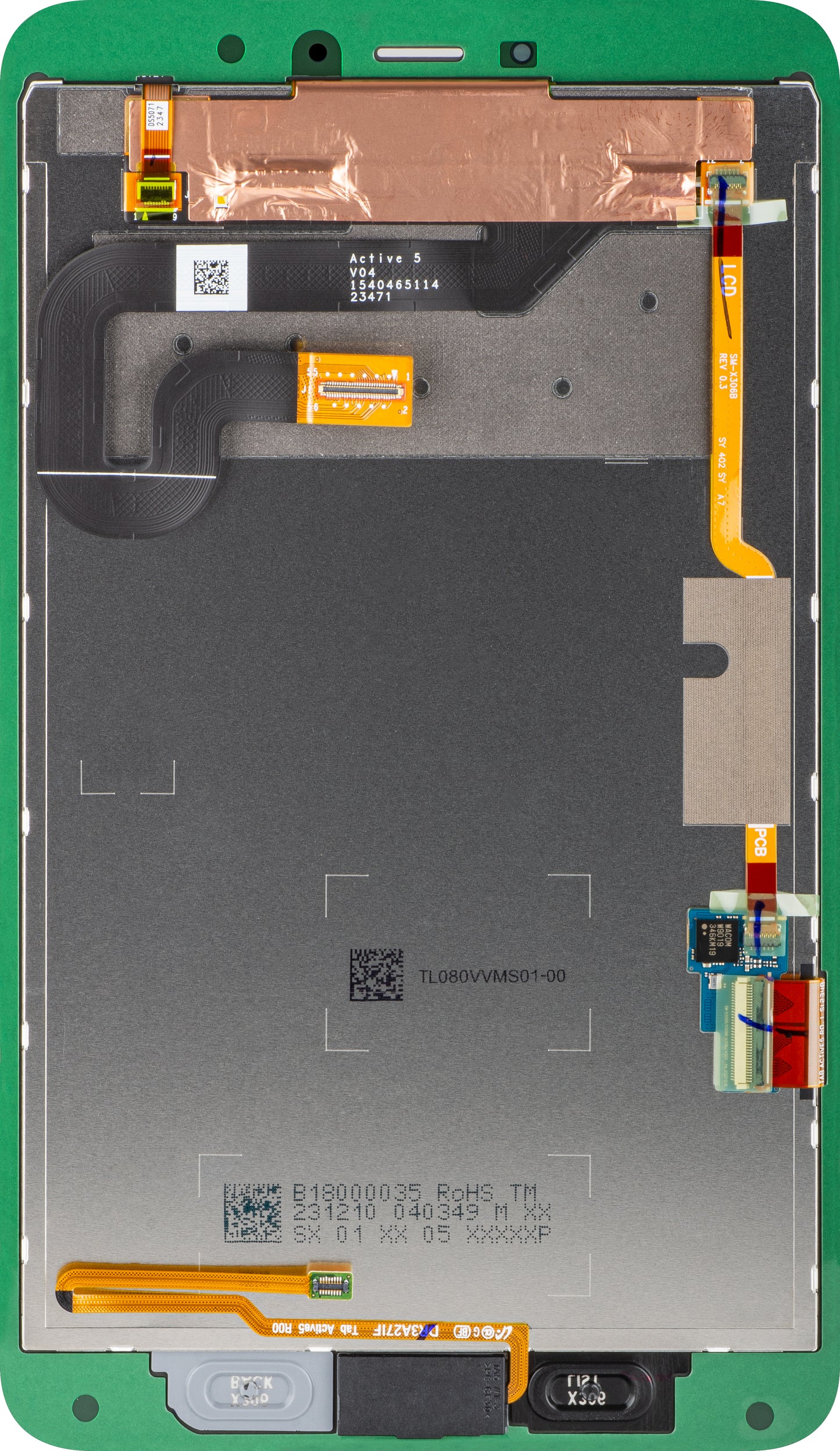 Display με Touchscreen Samsung Galaxy Tab Active5, Service Pack GH82-33847A