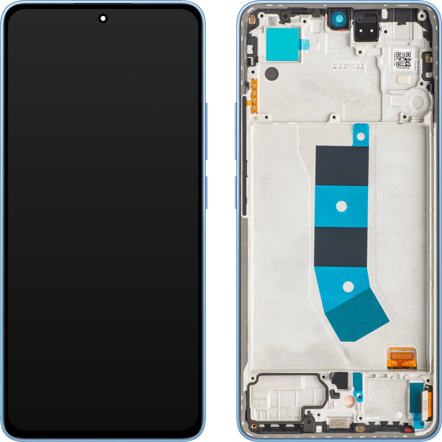 Οθόνη αφής Xiaomi Redmi Note 13 4G, με πλαίσιο, μπλε (Ice Blue), Service Pack 56000100N700 