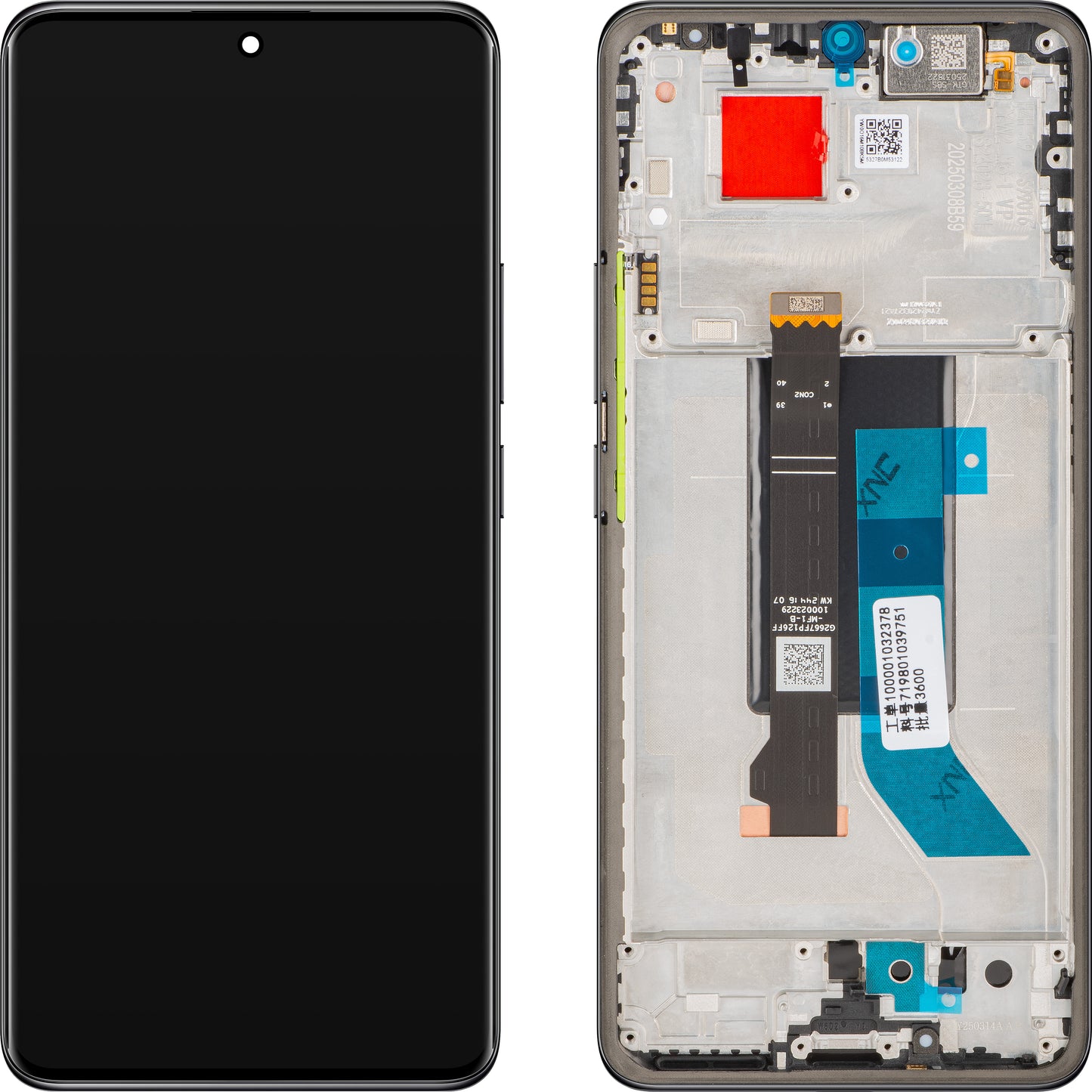 Οθόνη με Αφή Xiaomi Poco X7, με Πλαίσιο, Μαύρη, Service Pack 5600010O16P00