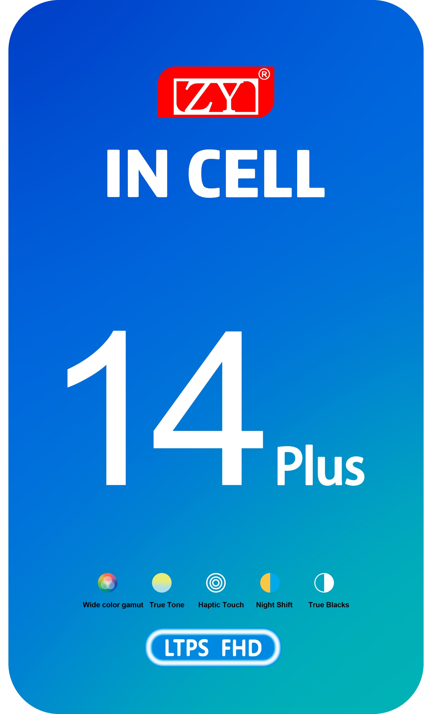 ZY Οθόνη αφής για Apple iPhone 14 Plus, με πλαίσιο, LCD In-Cell IC Κινητή, Μαύρο 