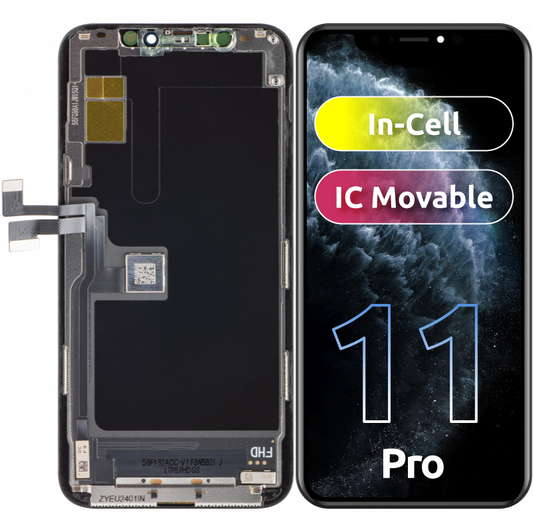 Οθόνη αφής ZY για Apple iPhone 11 Pro, με πλαίσιο, κινητή έκδοση LCD IC In-Cell, μαύρο 