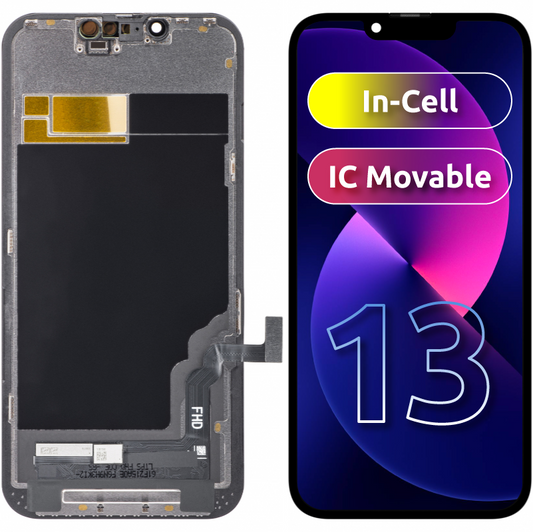 ZY Οθόνη αφής για Apple iPhone 13, με πλαίσιο, LCD In-Cell IC Κινητή, Μαύρο 