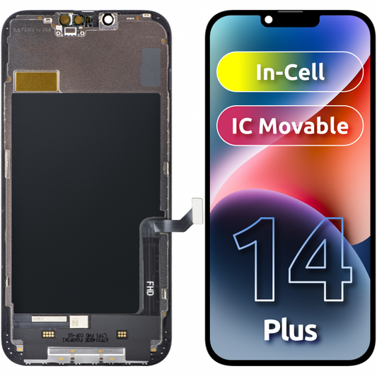 ZY Touchscreen Display for Apple iPhone 14 Plus, with Frame, In-Cell IC Movable LCD Version, Black 