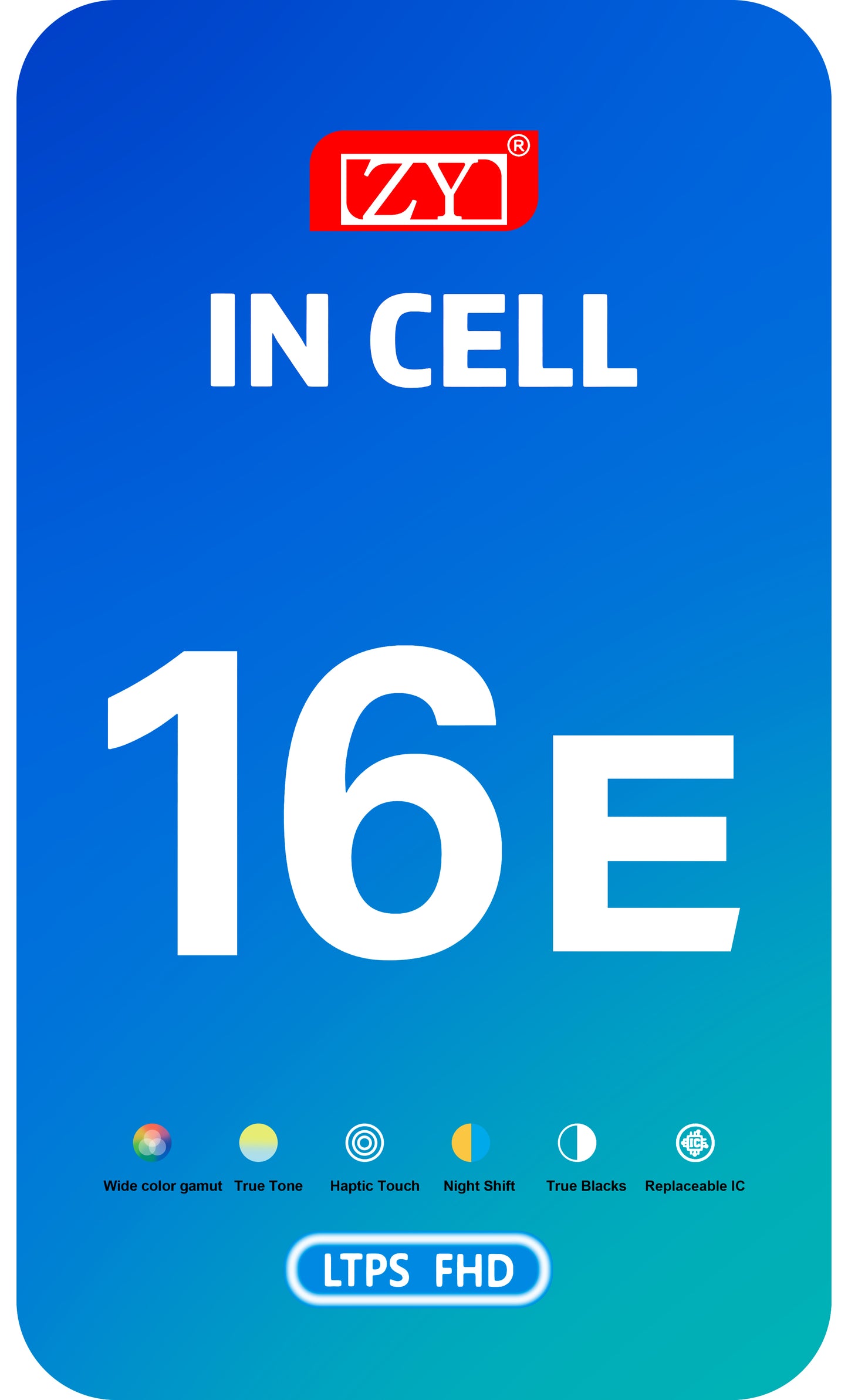 Οθόνη με Αφής ZY για Apple iPhone 17e / 16e, με Πλαίσιο, Έκδοση LCD In-Cell IC Κινητή, Μαύρο