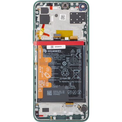 Οθόνη αφής Huawei P40 lite 5G, με πλαίσιο και μπαταρία, Crush Green, Service Pack 02353SUP