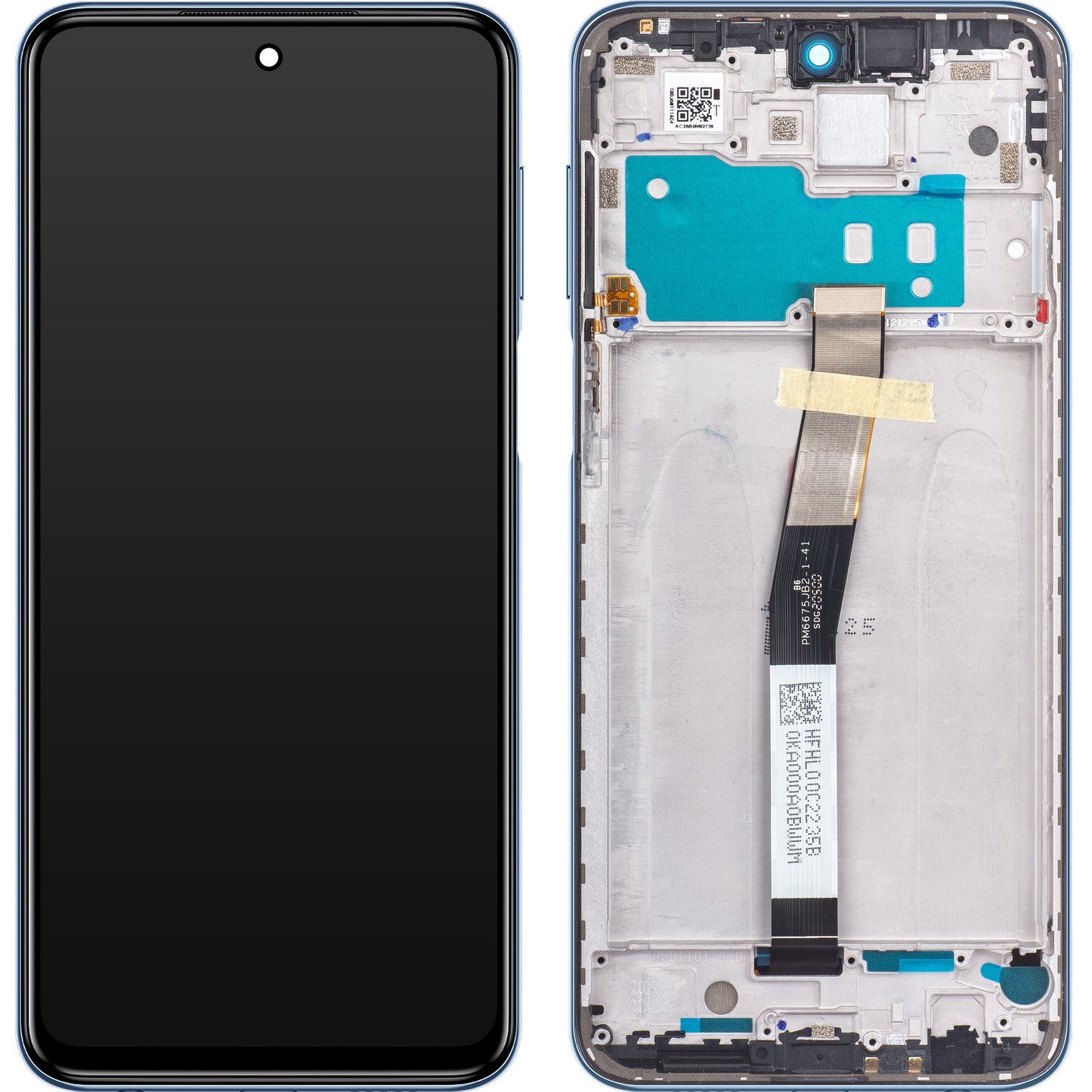 Xiaomi Redmi Note 9S / Note 9 Pro Οθόνη αφής με πλαίσιο, γκρι (Interstellar Gray), πακέτο σέρβις 560004J6A100