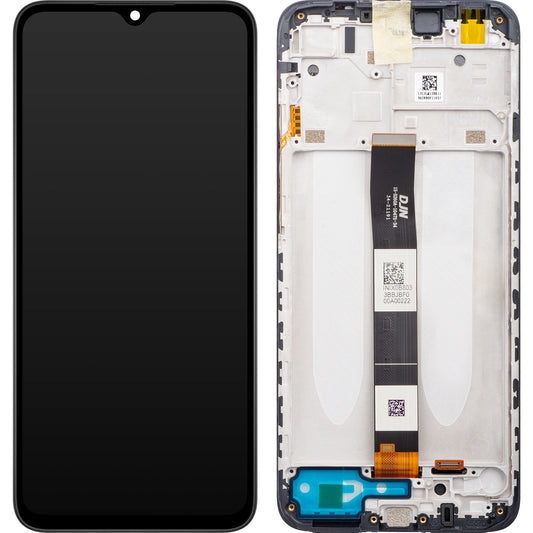 Display με Touchscreen Xiaomi Redmi 9AT, με Πλαίσιο, Μαύρο, Service Pack 560001C3LV00