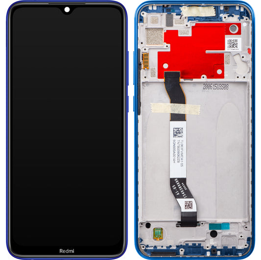 Display με Touchscreen Xiaomi Redmi Note 8T, με Πλαίσιο, Μπλε, Service Pack 5600030C3X00
