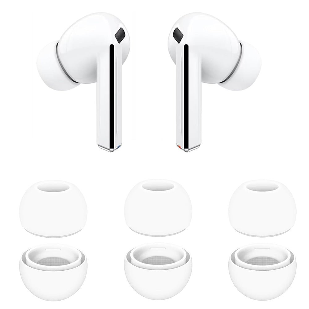 Προστατευτικά Techsuit ET3 για Samsung Galaxy Buds3 Pro, Μεγέθη S / M / L, Λευκά