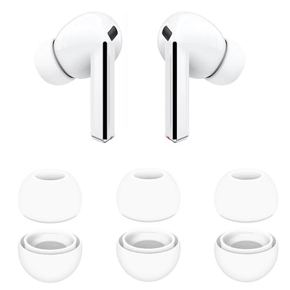 Προστατευτικά Techsuit ET3 για Samsung Galaxy Buds3 Pro, Μεγέθη S / M / L, Λευκά