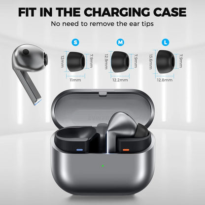 Προστατευτικά Techsuit ET3 για Samsung Galaxy Buds3 Pro, Μεγέθη S / M / L, Λευκά