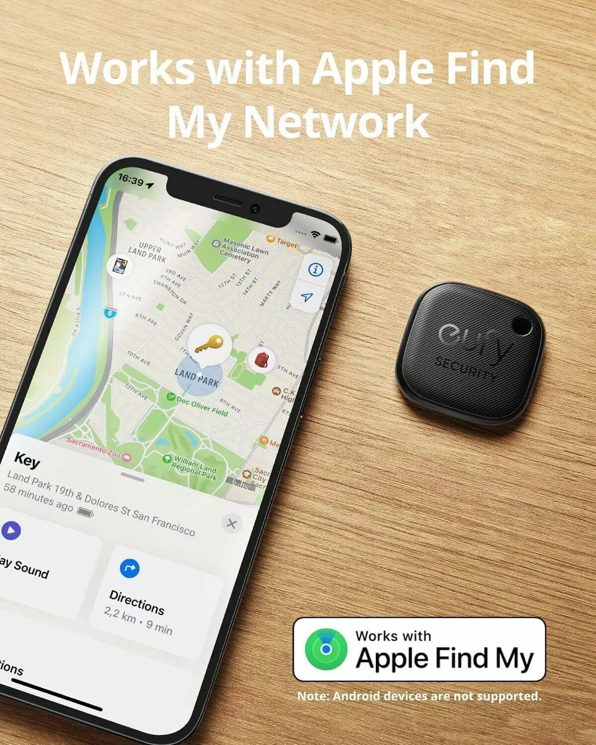 Eufy Security SmartTrack Link για iOS Series, Σετ 4 τεμάχια, Μαύρο E87B0012