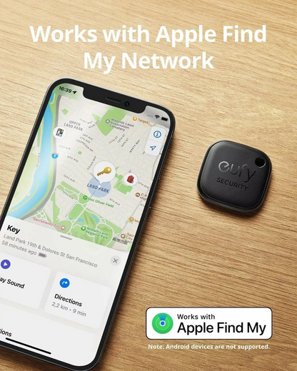 Eufy Security SmartTrack Link για iOS Series, Σετ 4 τεμάχια, Μαύρο E87B0012
