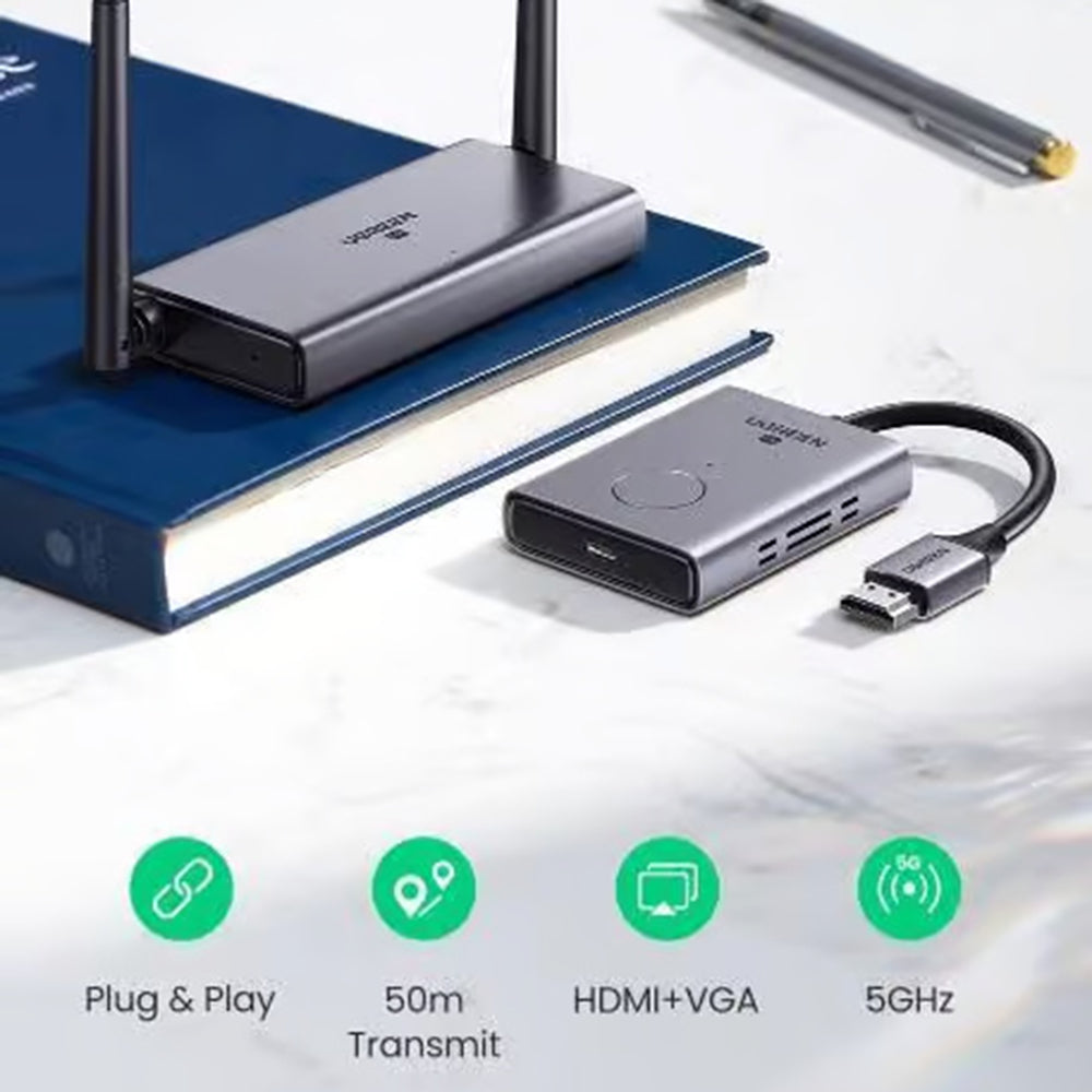 Extender Wireless HDMI UGREEN CM506, 1080P, Γκρι