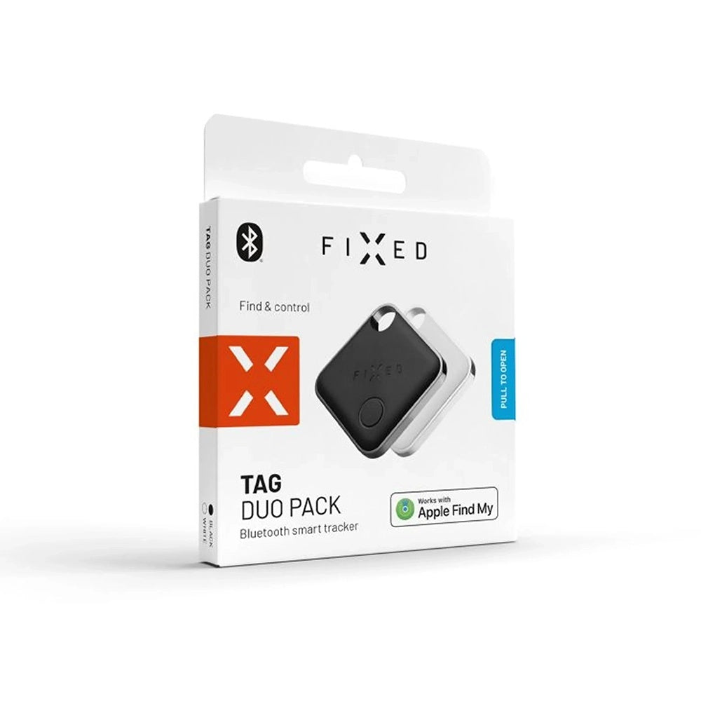 Fixed SmartTag Duo για iOS, Σετ 2 Τεμαχίων, Λευκό / Μαύρο