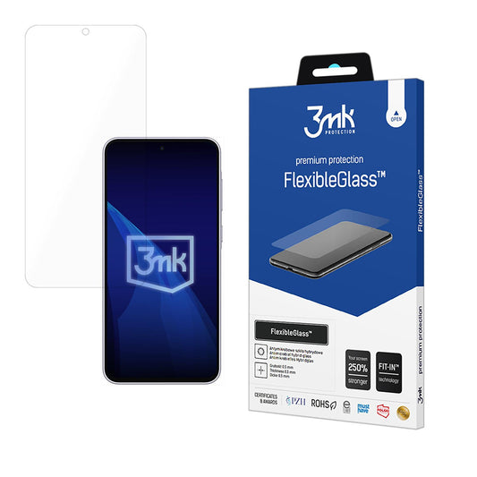 Προστατευτική μεμβράνη οθόνης 3MK FlexibleGlass για Samsung Galaxy A37 5G, Ευέλικτο γυαλί, Πλήρης κόλλα