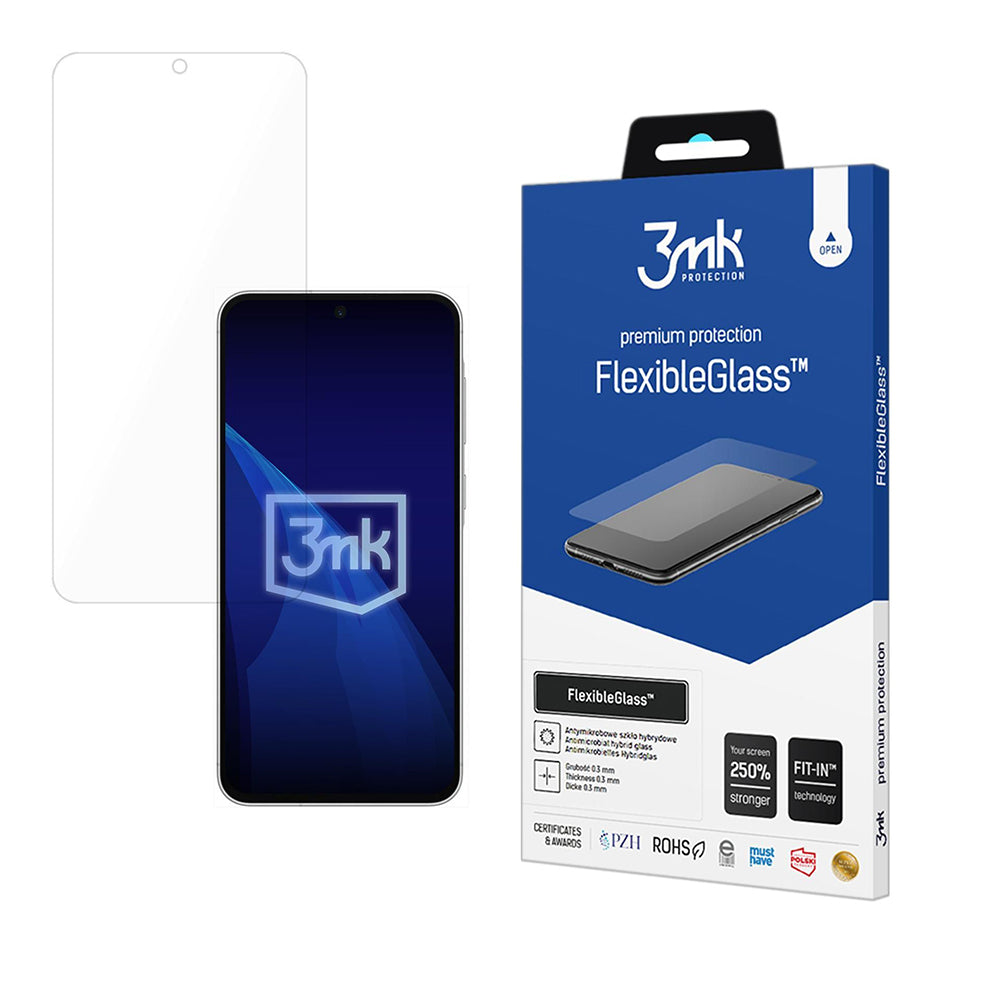 Προστατευτική μεμβράνη οθόνης 3MK FlexibleGlass για Samsung Galaxy A57 5G, Ευέλικτο Γυαλί, Πλήρης Κόλλα